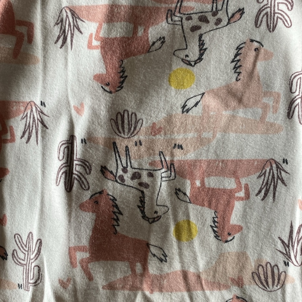 Honest Company footie convertible zip onesie horse jammies